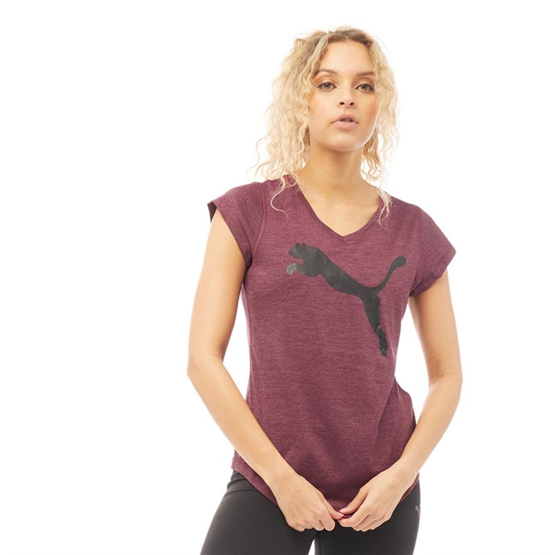 Puma Damen Heather Cat TShirt Rot