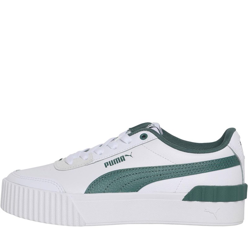 Buy Puma Womens Carina Lift Trainers Puma White/Amazon Green