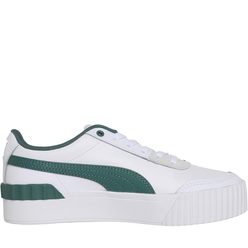 Buy Puma Womens Carina Lift Trainers Puma White/Amazon Green