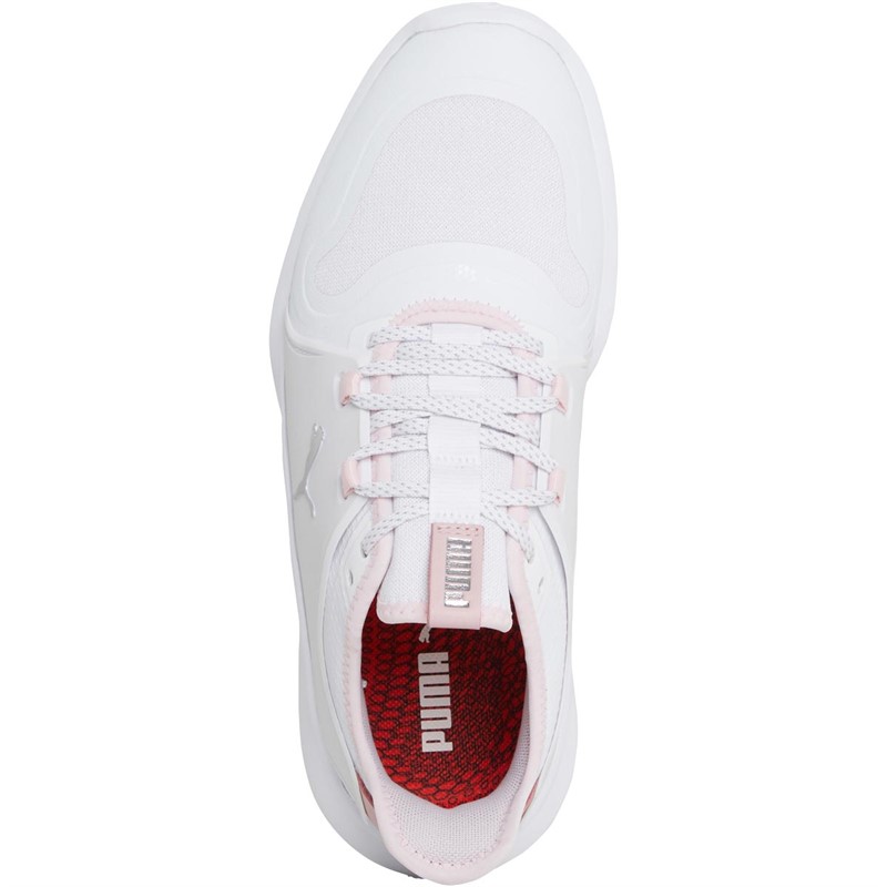 Buy Puma Womens Ignite Fasten8 Waterproof Golf Shoes White/pink