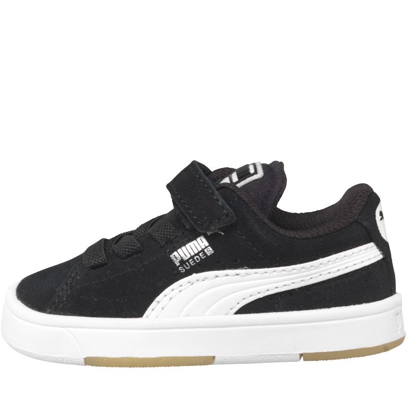 Buy Puma Infant Boys Suede Velcro Trainers Black/White