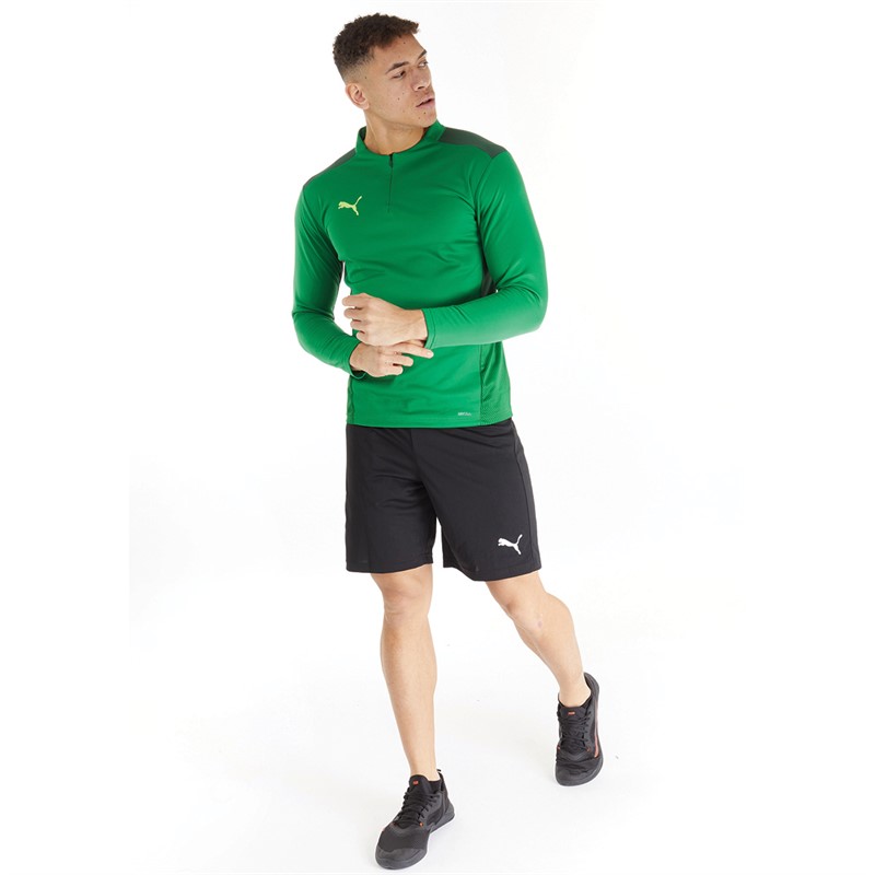 Buy Puma Mens Cup Training 1/4 Zip Top Amazon Green/Dark Green/Green Gecko