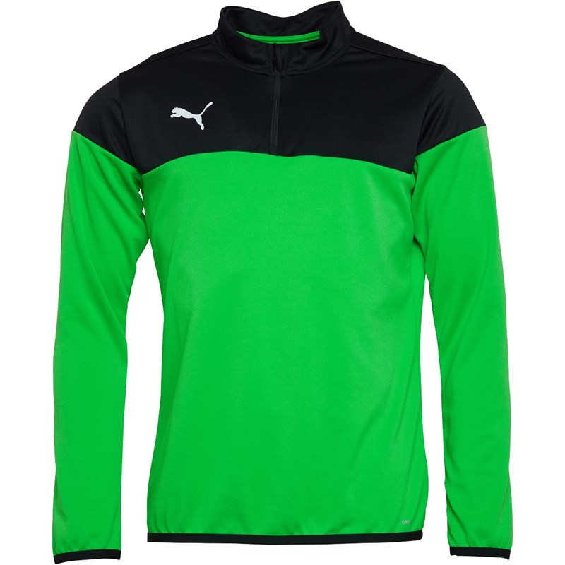 Buy Puma Mens Football Play 1/4 Zip Training Top Black/Green