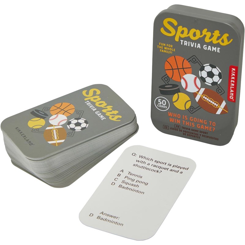 Buy Kikkerland Sports Trivia Tin Multi