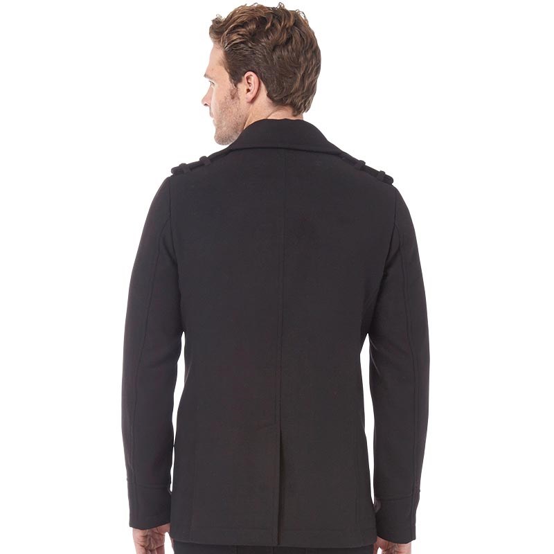 Buy Feraud Mens Short Wool Reefer Jacket Black