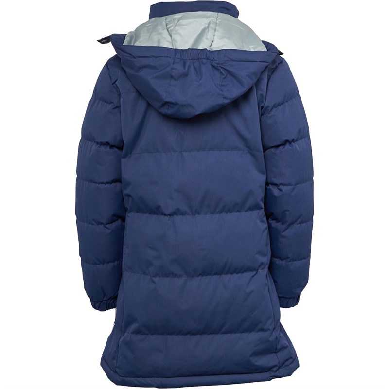 Buy Trespass Junior Tiffy Waterproof Long Padded Hooded Jacket Navy Tone