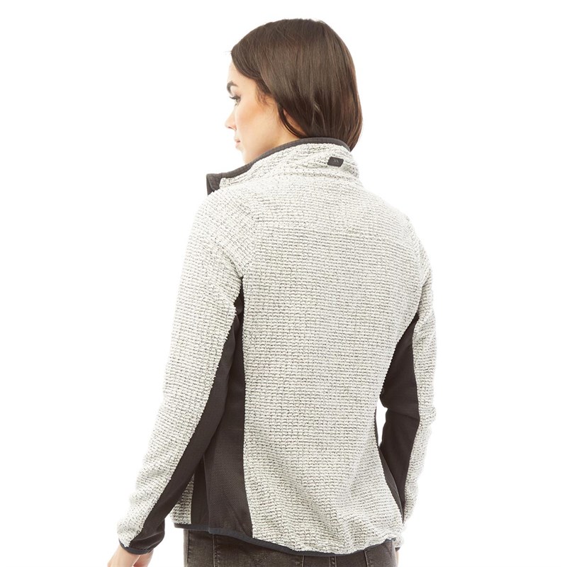 Buy Trespass Womens Liggins Full Zip Textured Fleece Jacket Grey Marl
