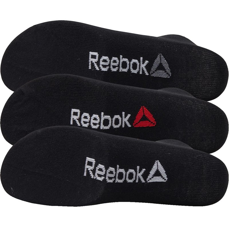 Buy Reebok Mens Three Pack Essentials Training No Show Socks Black
