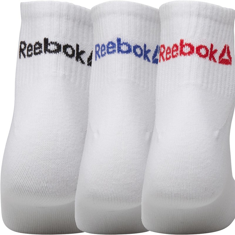 Buy Reebok Mens Three Pack Quarter Socks White