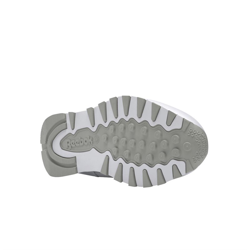 Buy Reebok Classics Mens Classic Leather Trainers White/Light Grey