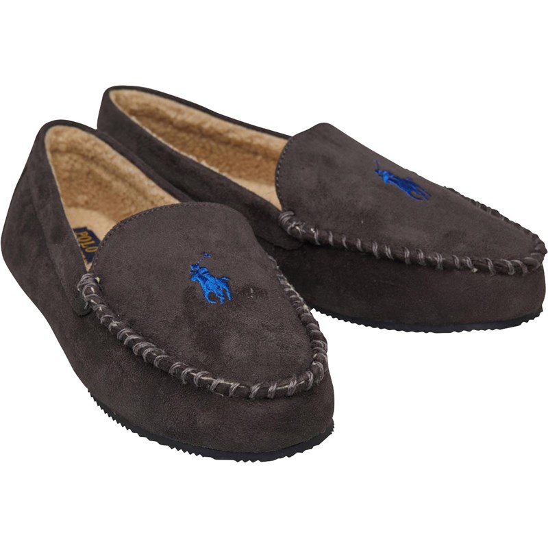 Buy Ralph Lauren Mens Dezi Moccasin Slippers Grey