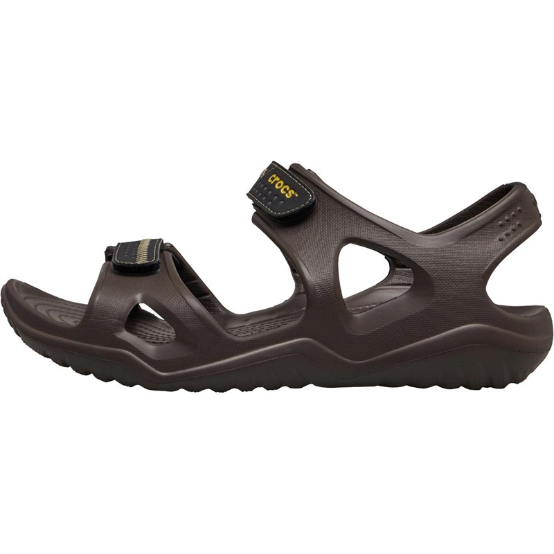 Buy Crocs Mens Swiftwater River Sandals Espresso/Black