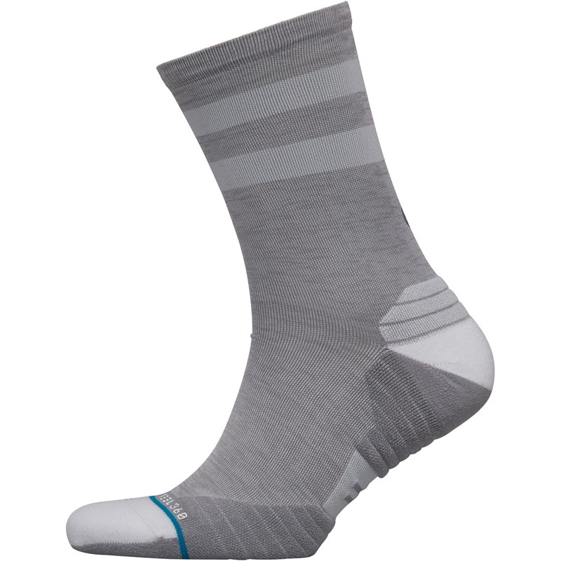 Buy STANCE Mens Solids Cushioned Running Crew Socks Grey Heather