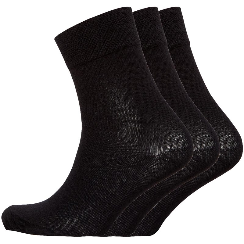 Buy Soho Womens Collection Three Pack Organic Cotton Socks Black