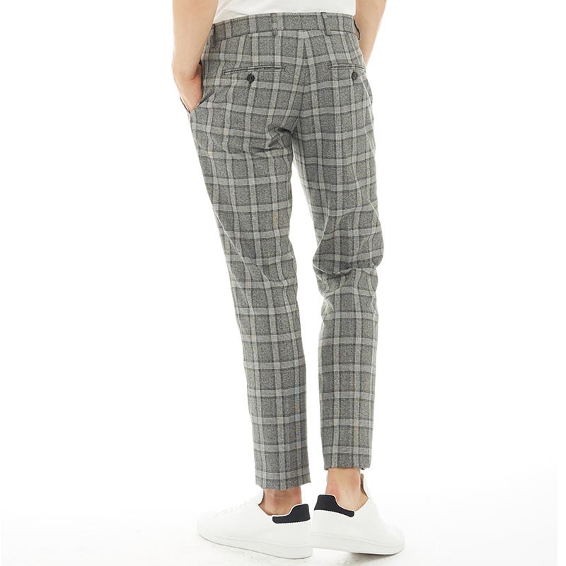 Selected Homme Herren Zero Albert Grey Hose Dunkelgrau Kariert