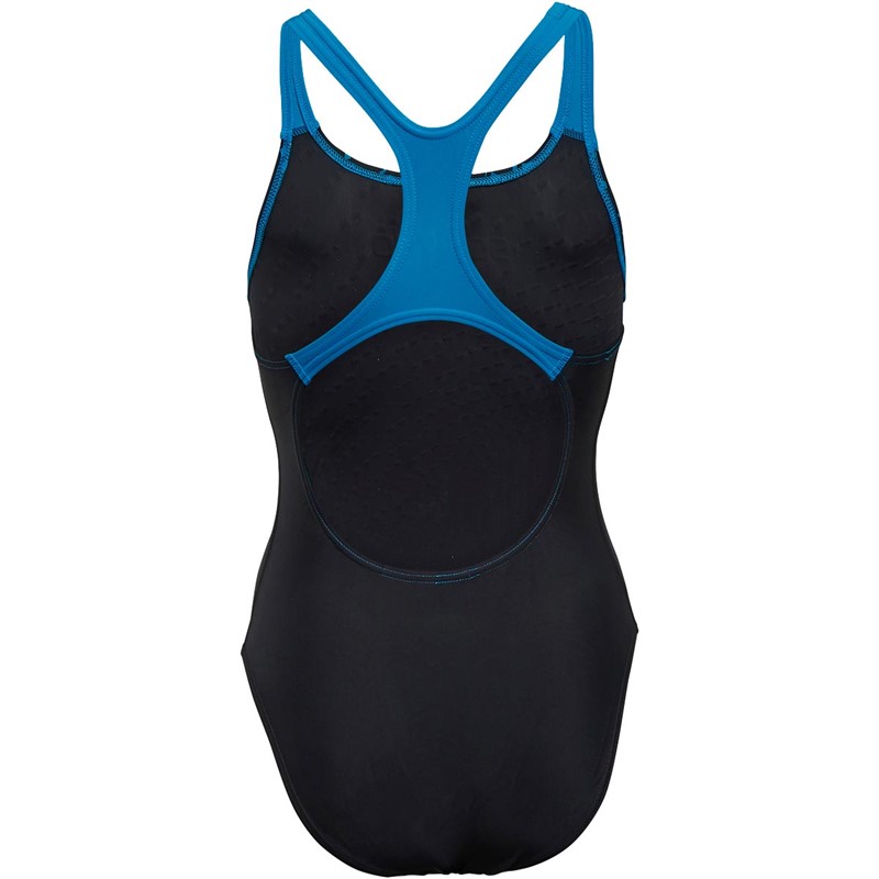 Buy Speedo Womens Medley Logo Medalist Swimsuit Black/Blue