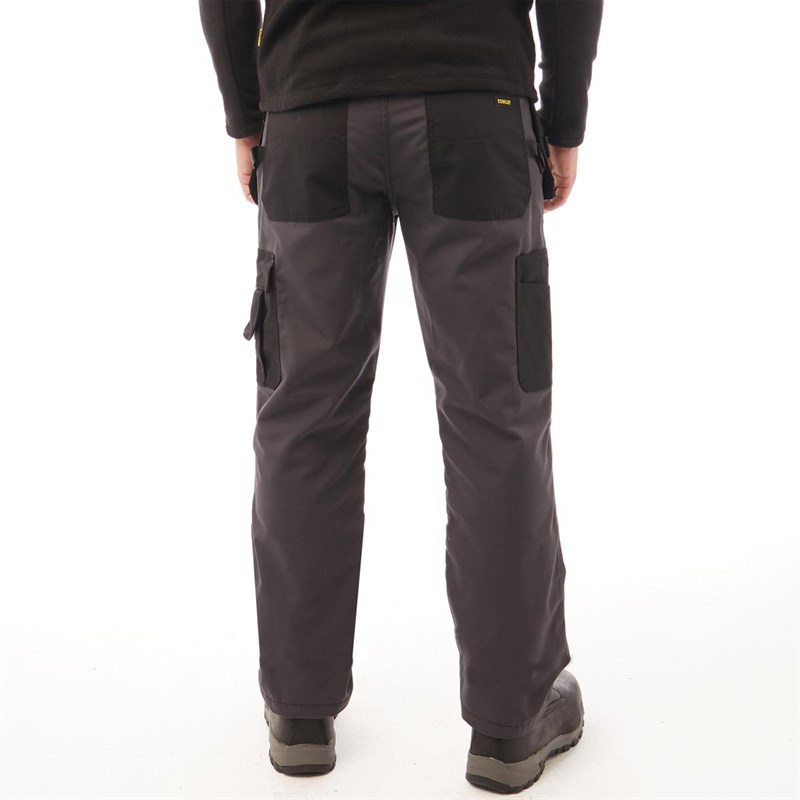 Buy Stanley Workwear Mens Westray Cargo Trousers Grey/Black