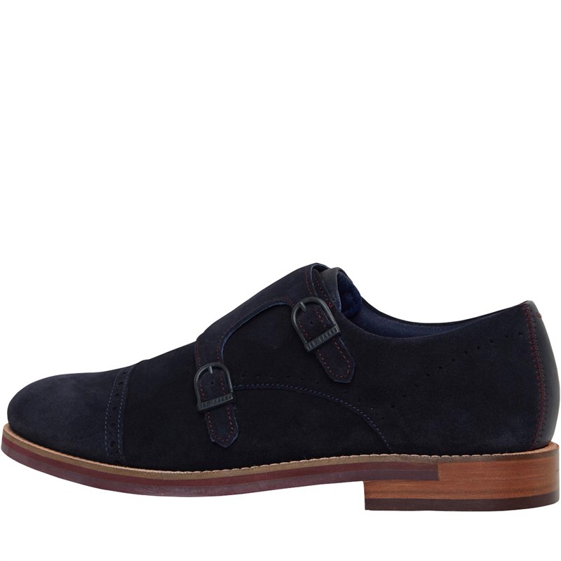 Buy Ted Baker Mens Clinntee Double Monk Shoes Dark Blue