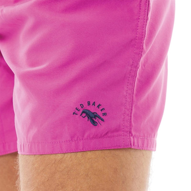 Buy Ted Baker Mens Planktn Plain Swim Shorts Pink