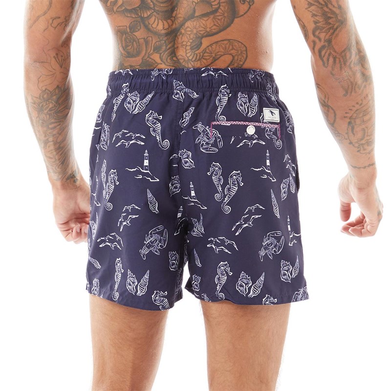 Buy Ted Baker Mens Flamez All Over Printed Swim Shorts Navy