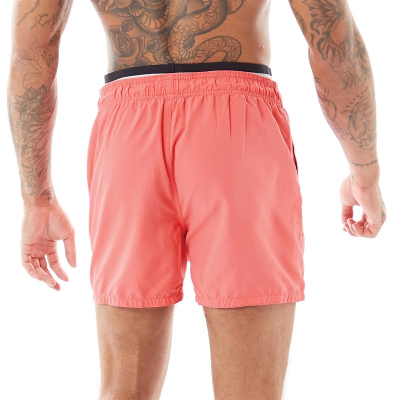 Buy Ted Baker Mens Brany Branded Tape Swim Shorts Coral