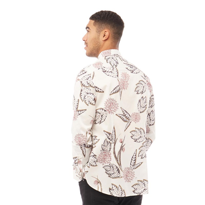 Buy Ted Baker Mens Notting Long Sleeve Floral Printed Shirt White