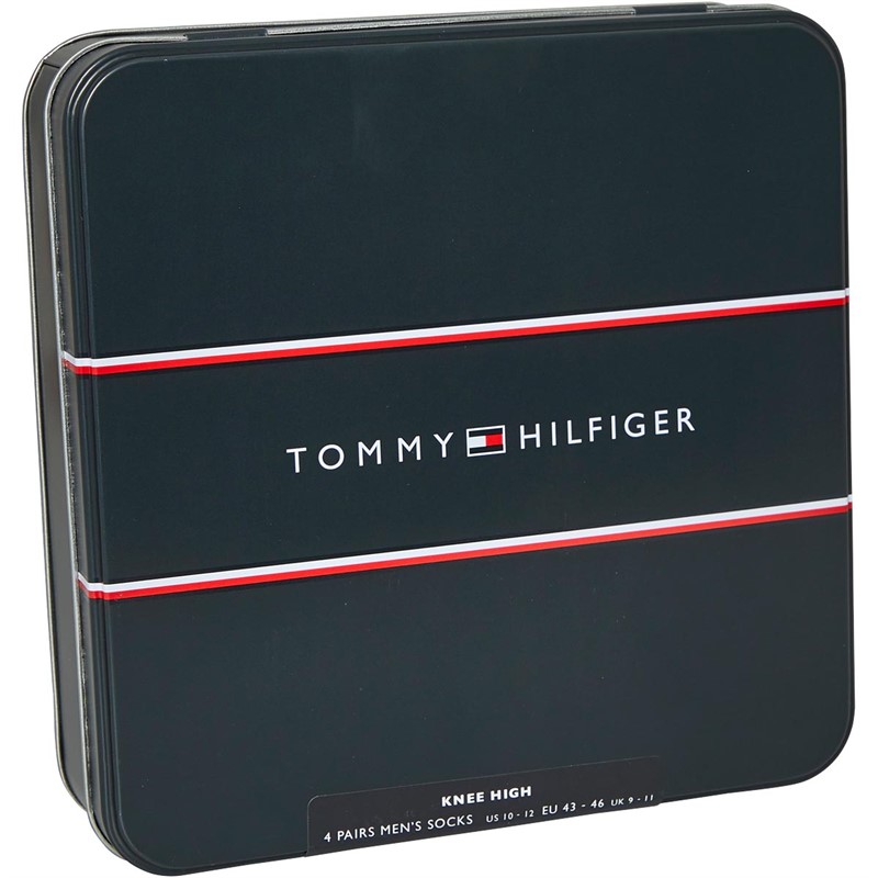 Buy Tommy Hilfiger Mens Four Pack Socks With Giftbox Black