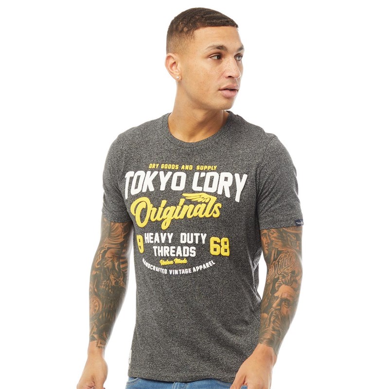 Buy Tokyo Laundry Mens Heavy Duty TShirt Dark Grey Grindle