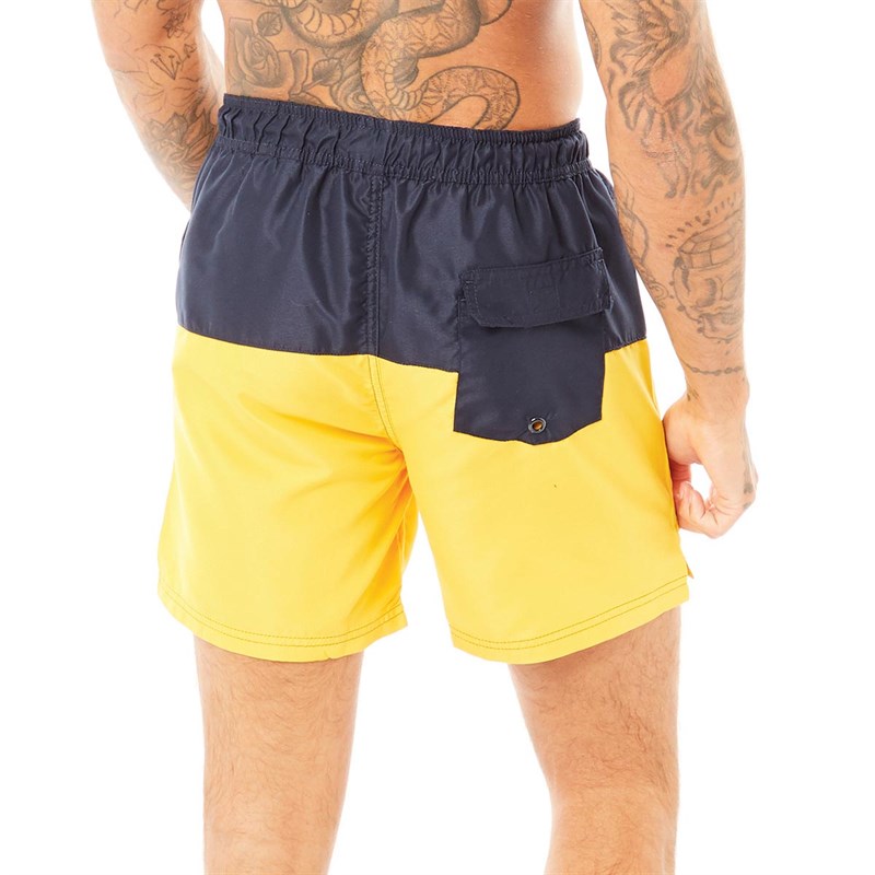 Tokyo Laundry Heren Townsend Zwemshorts Geel