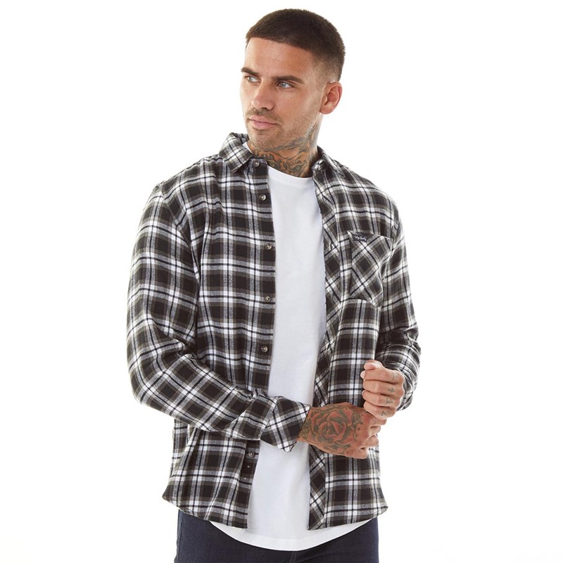 Buy Tokyo Laundry Mens Mckinley Long Sleeve Shirt Black/White Check