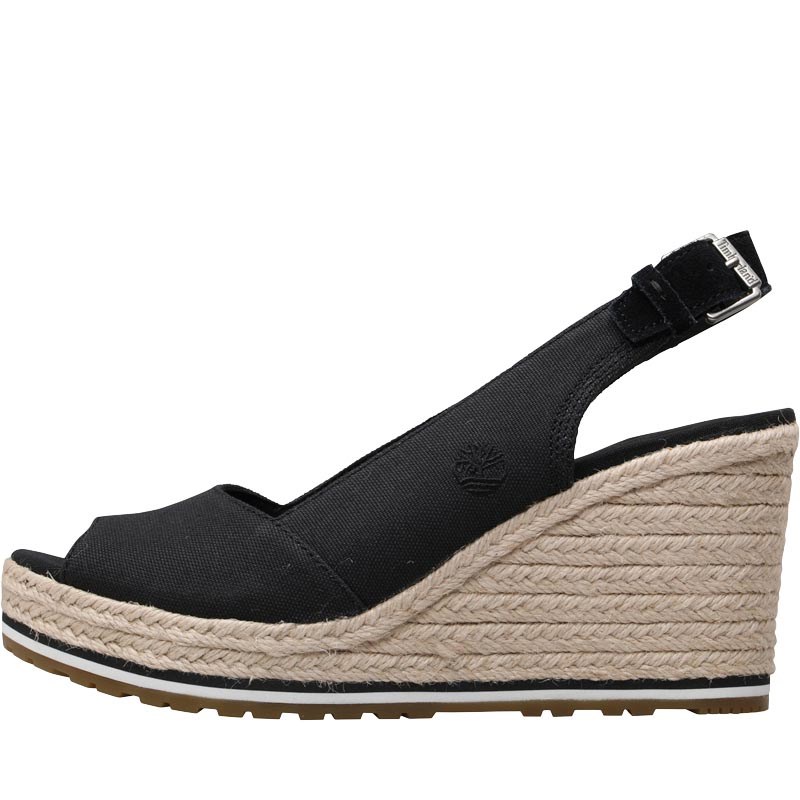 Buy Timberland Womens Nice Coast Slingback Wedge Sandals Black