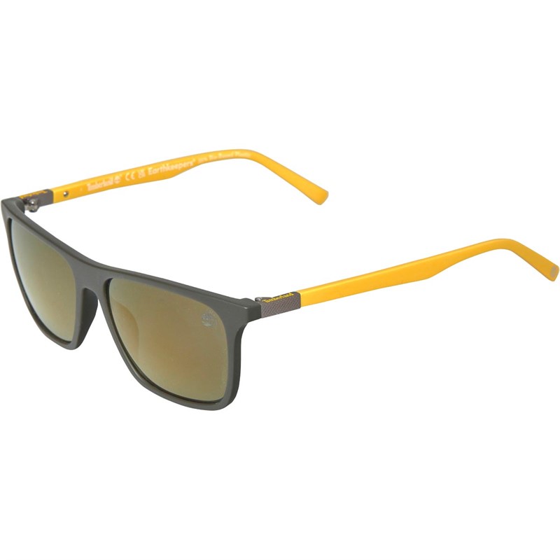 Buy Timberland Mens Injected Sunglasses Matte Dark Green/Smoke Polarized