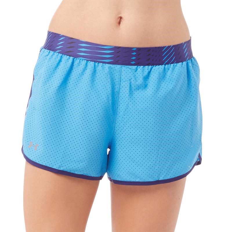 Buy Under Armour Womens HeatGear Perfect Pace Shorts Blue