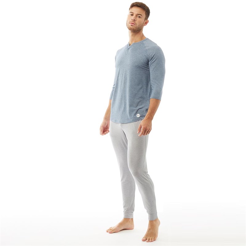 Buy Under Armour Mens Recovery Sleepwear Henley Top Blue