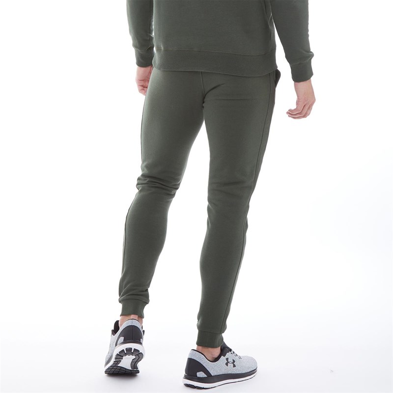 Buy Under Armour Mens Rival Fleece Joggers Khaki Green