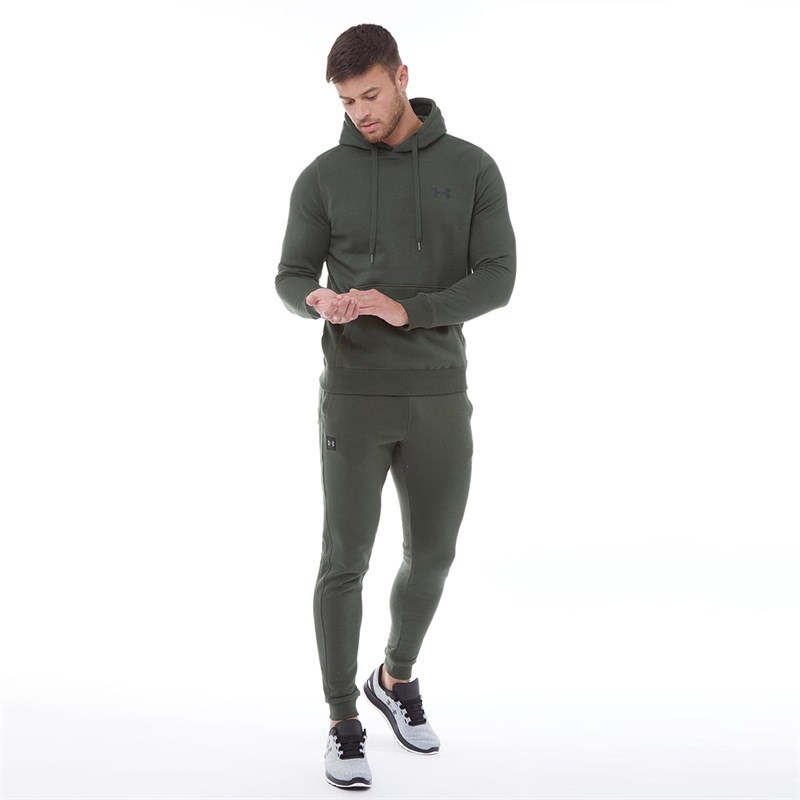 Buy Under Armour Mens Rival Fleece Joggers Khaki Green