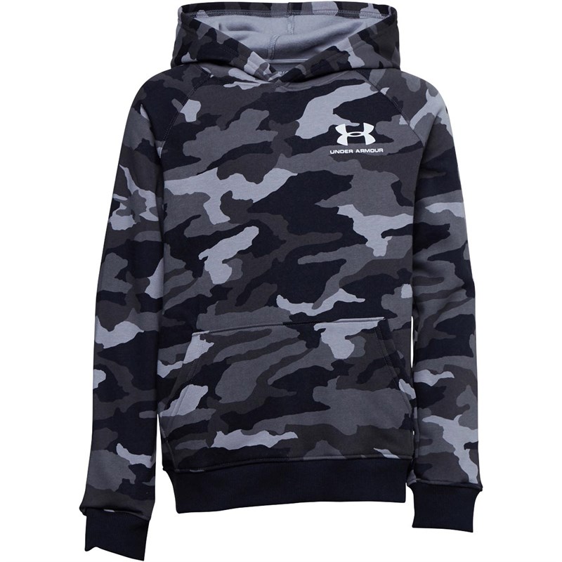 Buy Under Armour Boys Rival Printed Camo Hoodie Black/White