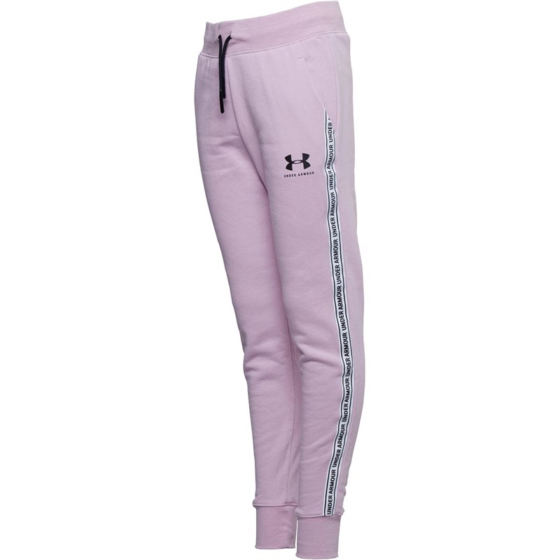 Buy Under Armour Girls Sportstyle Fleece Joggers Pink Fog/Black