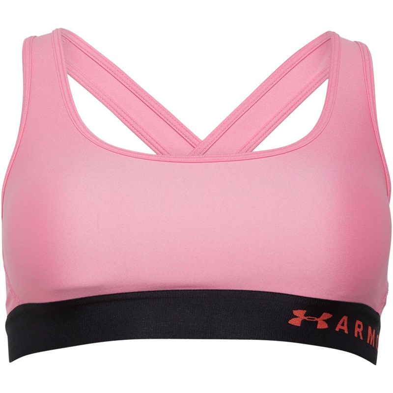 Buy Under Armour Womens Armour Crossback Mid Impact Sports Bra Pink