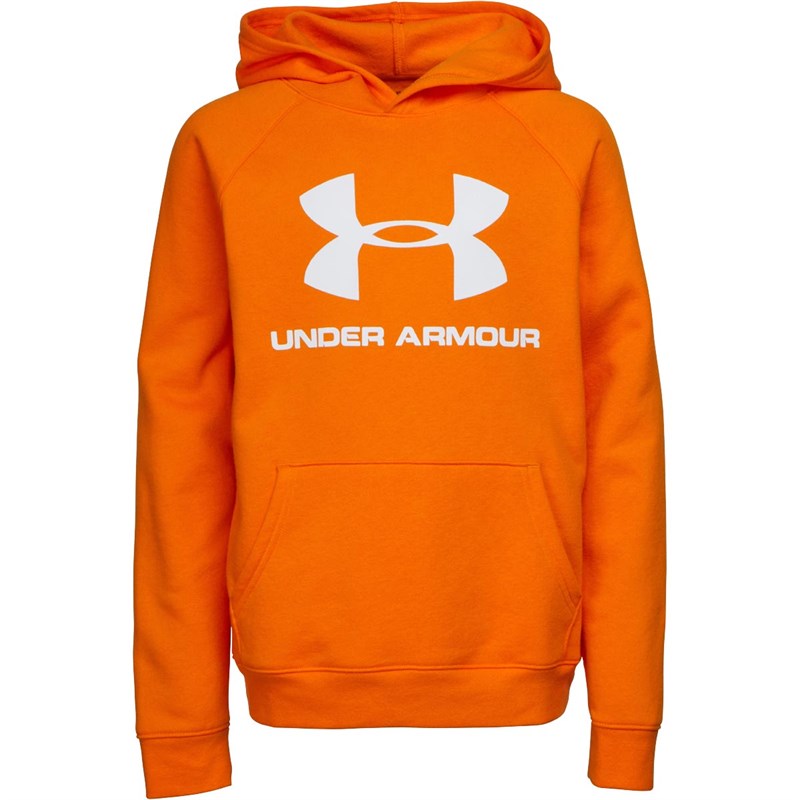 Buy Under Armour Junior Boys Rival Logo Hoodie Orange