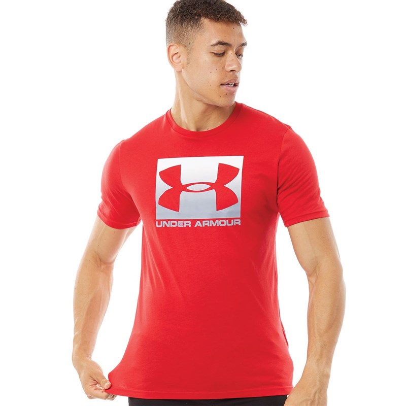 Buy Under Armour Mens UA Boxed Sportstyle Short Sleeve TShirt Red/Steel
