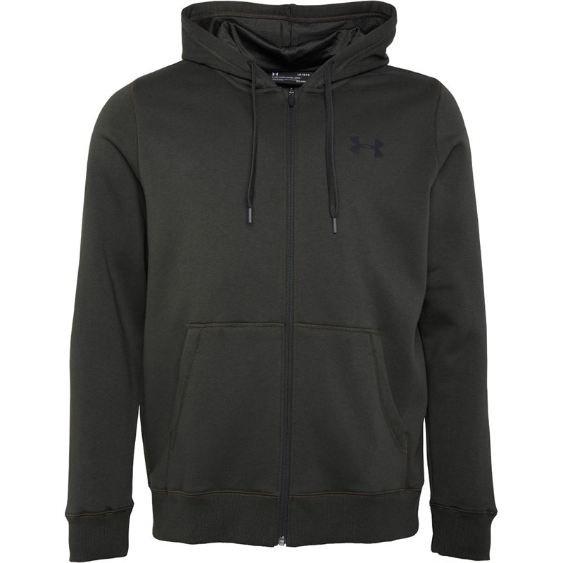 Buy Under Armour Mens Rival Full Zip Hoodie Green