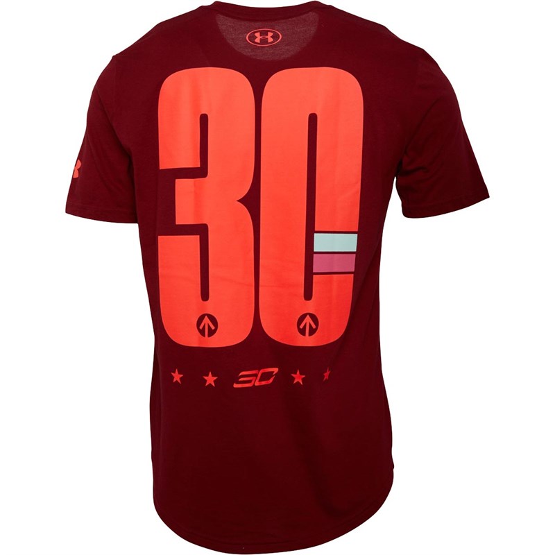 Under Armour Herren Sc30 Steph Curry TShirt Dunkelrot