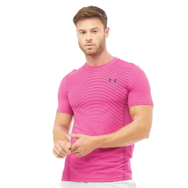 Buy Under Armour Mens Seamless Wave Top Pink