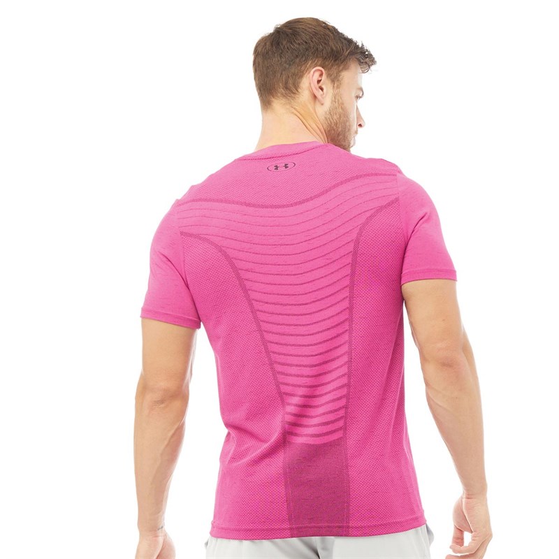 Buy Under Armour Mens Seamless Wave Top Pink