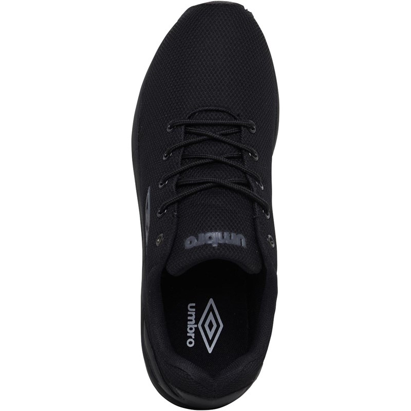 Buy Umbro Mens Clean Tech Trainers Black/Grey