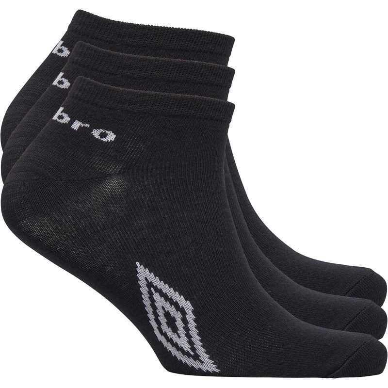 Buy Umbro Mens Three Pack Basic Trainer Liner Socks Black