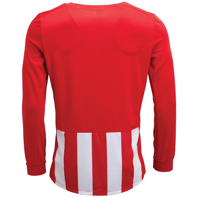 Buy Umbro Mens Milan Stripe Long Sleeve Football Jersey Vermillion/White