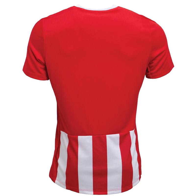 Buy Umbro Mens Milan Stripe Short Sleeve Football Jersey Vermillion/White