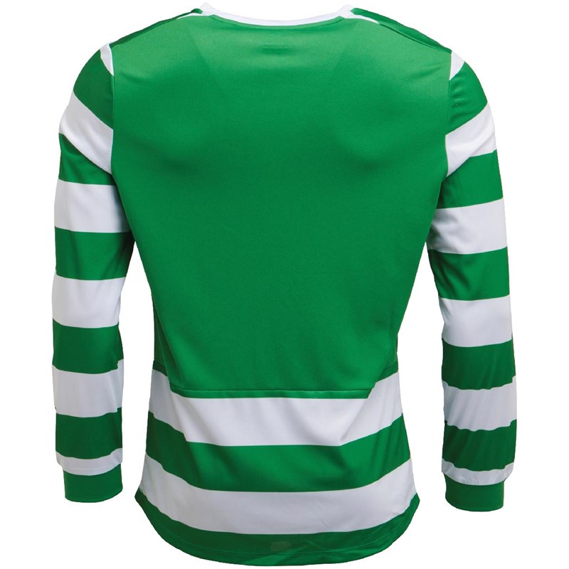 Buy Umbro Mens Terrace Hooped Long Sleeve Football Jersey Teamwear Emerald/White